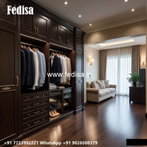 Classic Wardrobe Design with Decorative Mirrors No-3481