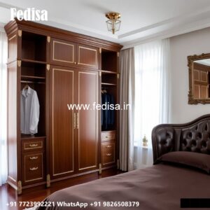 Elegant Bedroom Wardrobe with Rich Finish No-3500