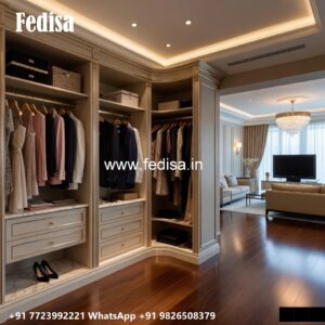Traditional Wardrobe Design with Elegant Mirrors No-3517