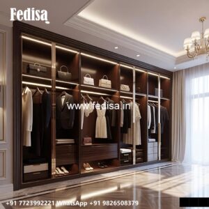 Royal Bedroom Closet with Rich Wood Beauty No-3522