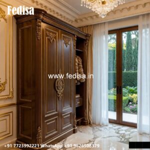Traditional Wooden Closet with Elegant Details No-3528