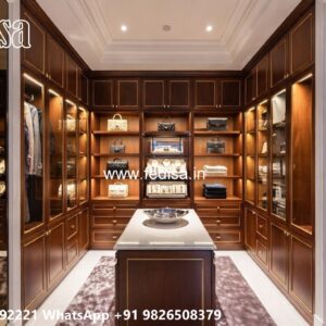 Luxury Wardrobe Design with Artistic Mirrors No-3567