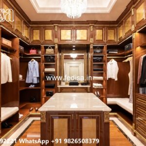 Elegant Bedroom Wardrobe with Decorative Finish No-3588