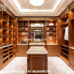 Elegant Wooden Wardrobe Design for Master Bedrooms No-3600