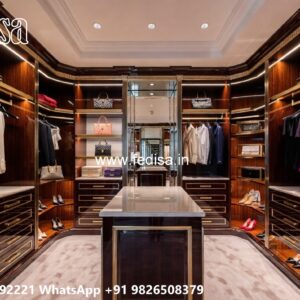 Classic Wooden Wardrobe Design for Elegant Interiors No-3614