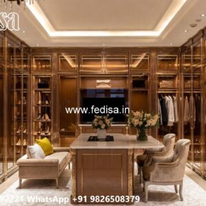 Modern Wardrobe Design with Glass and Wood No-3620