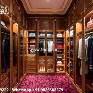 Modern Wardrobe Design with Open Shelving No-3632