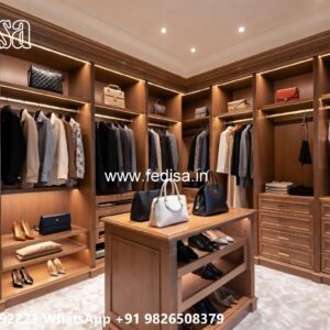 Contemporary Wardrobe Design with Glass Accents No-3685