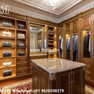 Stylish Wardrobe Design with Luxury Decor No-3734