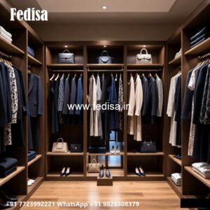 Premium Wardrobe Design with Wooden Texture No-3781