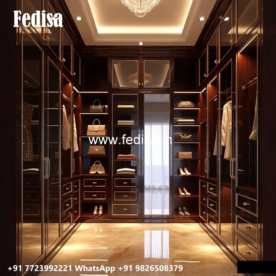 Luxury Wardrobe Design with Smart Shelving No-3790