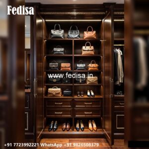 Stylish Wardrobe Design with Sleek Texture No-3815