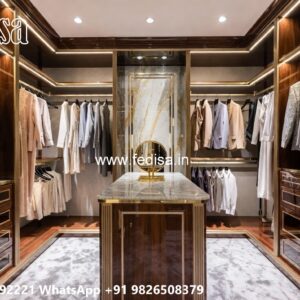 Luxury Wardrobe Design with Contemporary Layout No-3834