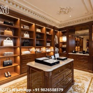 Elegant Sliding Wardrobe Design with Smart Storage No-3856