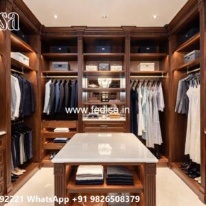 Modern Wardrobe Design with Elegant Shelving No-3858