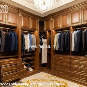Luxury Bedroom Wardrobe Design with Smart Features No-3874
