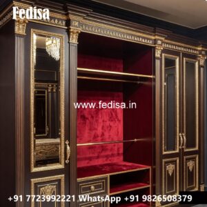 Elegant Wardrobe Design with Smart Features No-10874