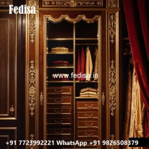 Elegant Wardrobe Design with Rich Texture No-10930