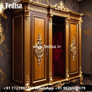 Modern Wardrobe Design with Wooden Accents No-11042