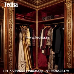 Luxury Wardrobe Design with Mirror Elegance No-11043