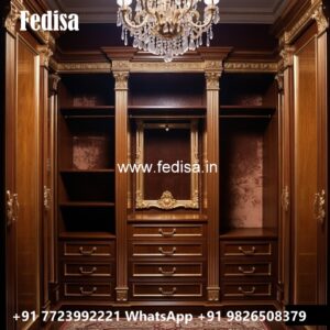 Stylish Wardrobe Design with Decorative Elements No-11051