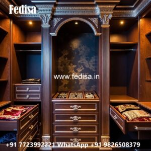 Luxury Bedroom Wardrobe Design with Smart Features No-11066