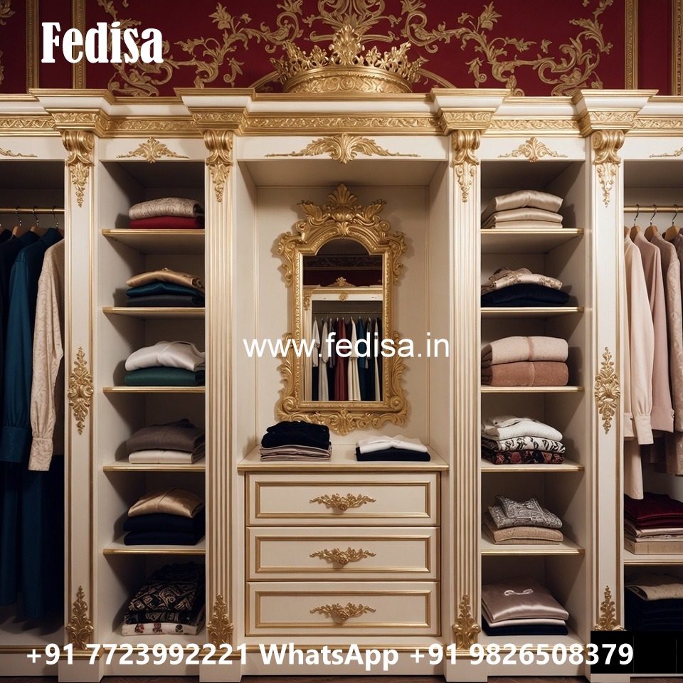 Beautiful Wardrobe Design with Mirror Finish No-11219