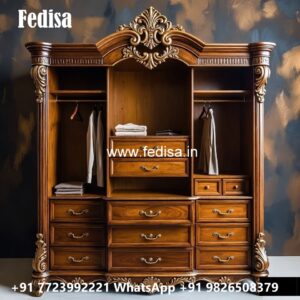 Classic Wooden Wardrobe Design for Elegant Interiors No-11224