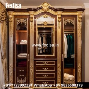 Modern Wardrobe Design with Glass and Wood No-11230