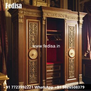 Wooden Wardrobe Design with Elegant Detailing No-11251