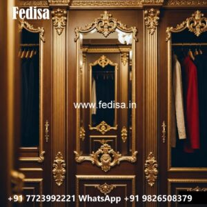 Stylish Wardrobe Design with Wooden Texture No-11293