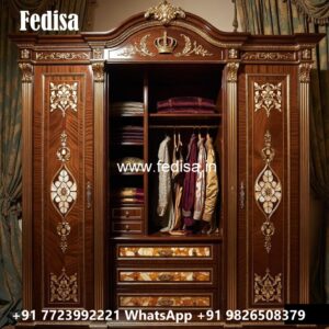 Contemporary Wardrobe Design with Glass Accents No-11295