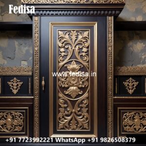 Contemporary Wardrobe Design with Wooden Panels No-11363