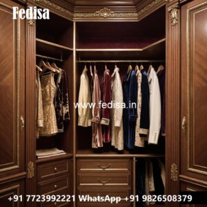 Elegant Wardrobe Design with LED Accents No-11388
