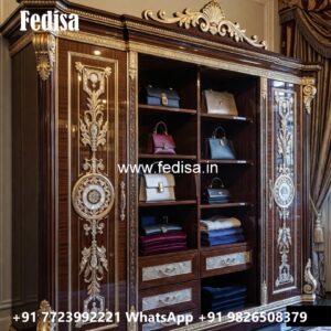 Premium Wardrobe Design with Wooden Texture No-11391