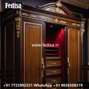 Elegant Wardrobe Design with Decorative Mirrors No-11433