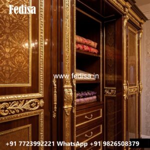 Stylish Wardrobe Design with Premium Wood Finish No-11441