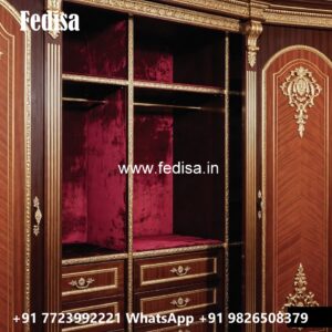 Luxury Wardrobe Design with Mirror Elegance No-11461