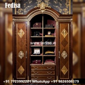 Stylish Wardrobe Design with Decorative Elements No-11469