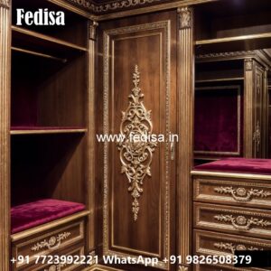 Classic Wardrobe Design with Mirror Doors No-11815