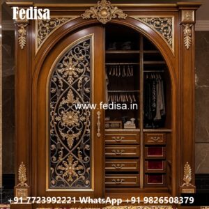Classic Wardrobe Design with Brass Handles No-11832