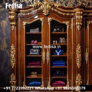 Classic Wardrobe Design with Gold Accents No-11842