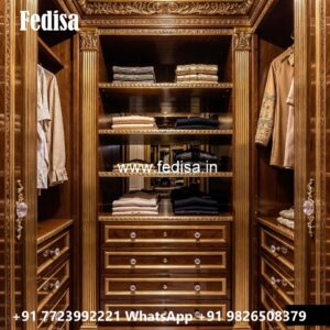 Wooden Wardrobe Design with Classic Elegance No-11855