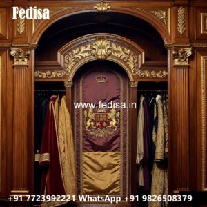 Classic Wardrobe Design with Wooden Texture No-11884