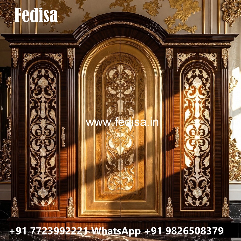 Elegant Closet Design with Wooden Finish No-11915