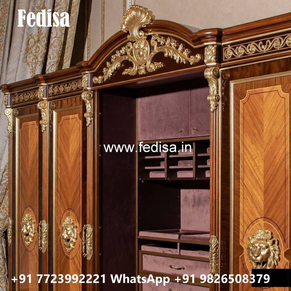 Classic Wooden Wardrobe with Elegant Decor No-11937