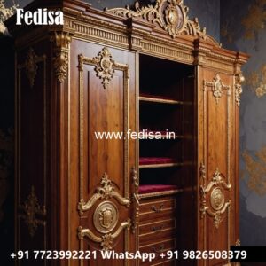 Classic Wardrobe Design with Artistic Finish No-11940