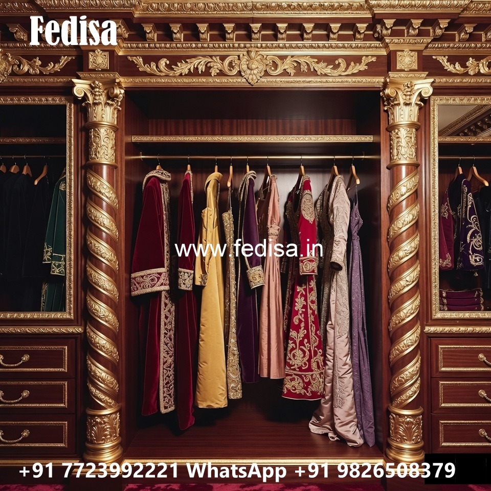 Classic Wardrobe Design with Decorative Accents No-11944