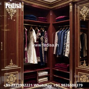 Traditional Wardrobe Design with Artistic Details No-11959