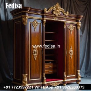 Elegant Bedroom Closet with Wooden Beauty No-11968